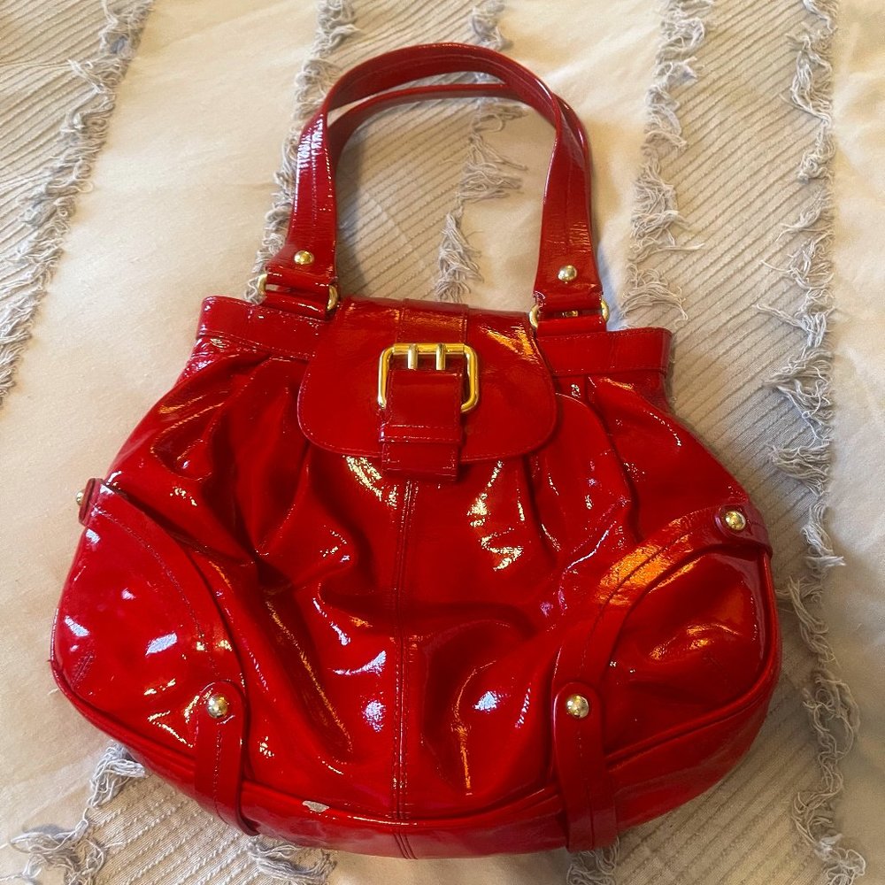 Dooney & Bourke Hayden Panetierre - Red Patent Leather Tote - Picture 1 of 3